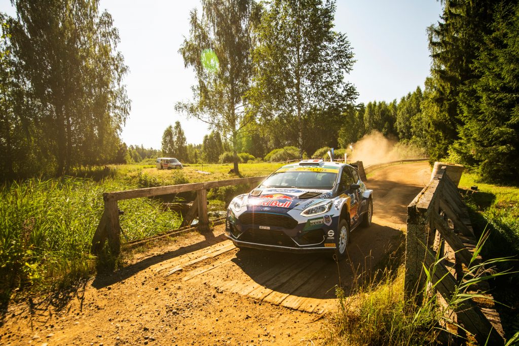 Adrien Fourmaux (FRA) Renaud Jamoul (BEL) of team M-Sport perform during the World Rally Championship Estonia in Tartu, Estonia on July 17, 2021 // Jaanus Ree/Red Bull Content Pool // SI202107170276 // Usage for editorial use only //