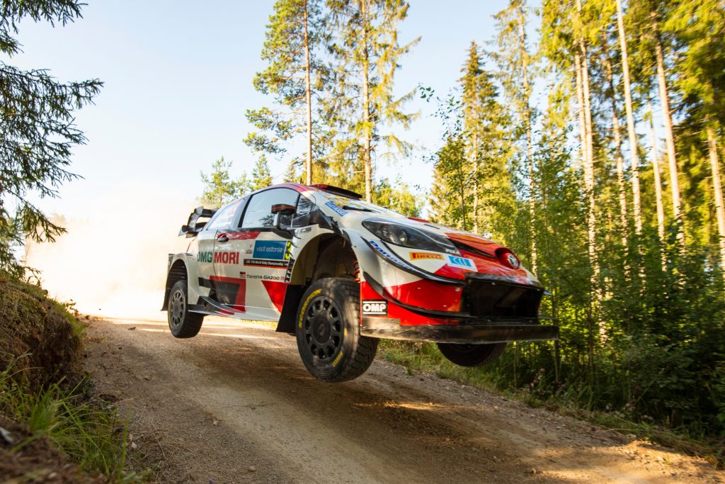 Elfyn Evans (GB) Scott Martin (GB) of team Toyota Gazoo Racing are seen performing during the World Rally Championship Estonia in Tartu, Estonia on July 18, 2021 // Jaanus Ree/Red Bull Content Pool // SI202107180054 // Usage for editorial use only //